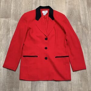 Vintage Talbots Petites Wool Blend Holiday 3 Button‎ Blazer Jacket
